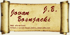 Jovan Bošnjački vizit kartica